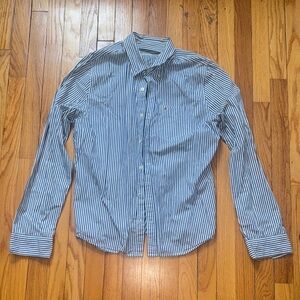 Hollister Blue and White Striped Casual Shirt
